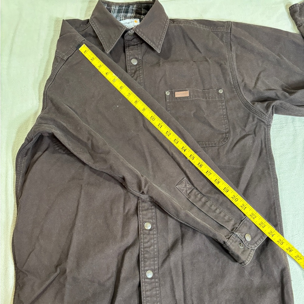 Carhartt Flannel Lined Canvas Shirt Jac (S296) - Picture 14 of 14
